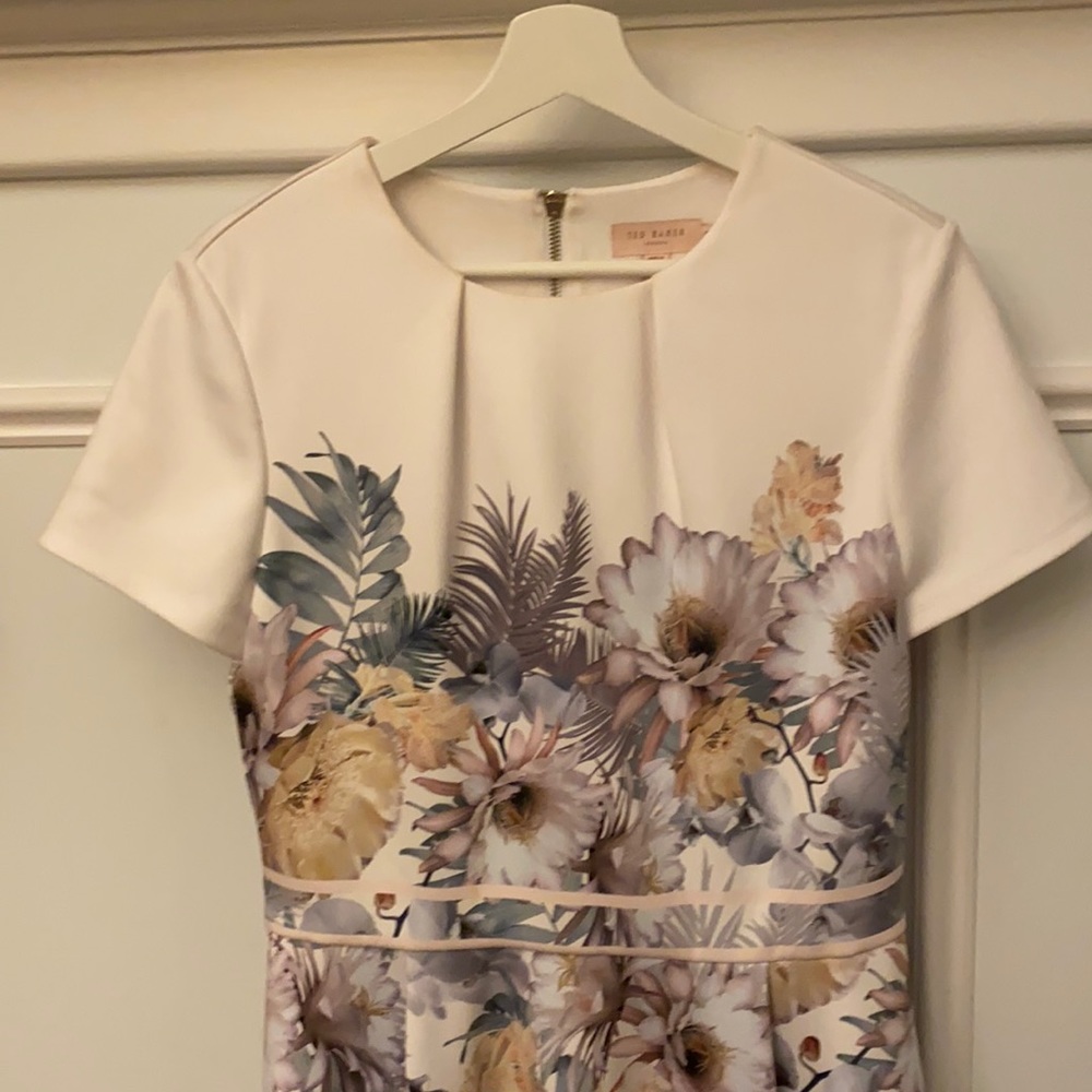 ted baker, floral dress: size 3